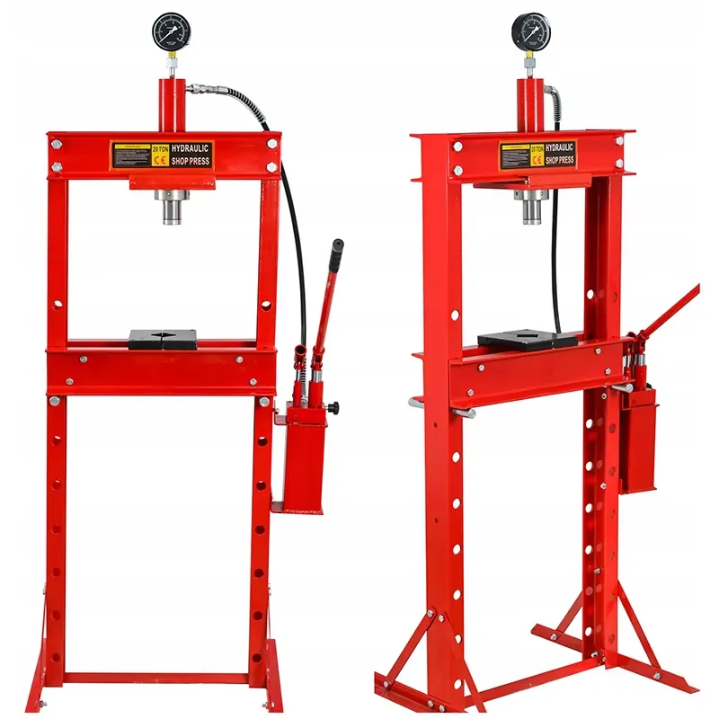 Hydraulic Press 20 Ton Shop Press - Double Piston Pump 20 Ton Hydraulic
