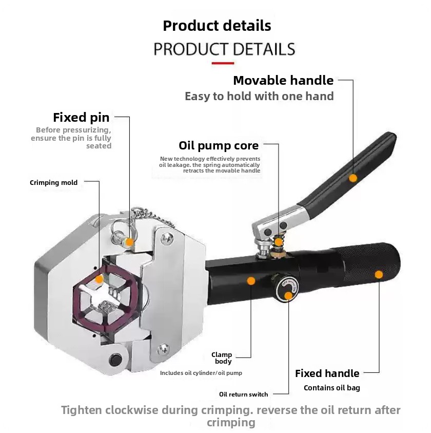 Hydraulic Hose Crimper Machine - Manual Hydraulic Hose Crimper Tool for