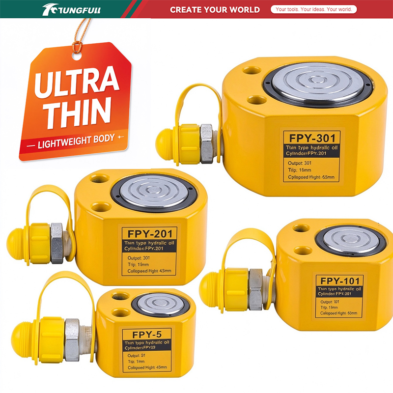 Hydraulic Bearing Puller Set - Ultra Low Profile Hydraulic Cylinder Jack