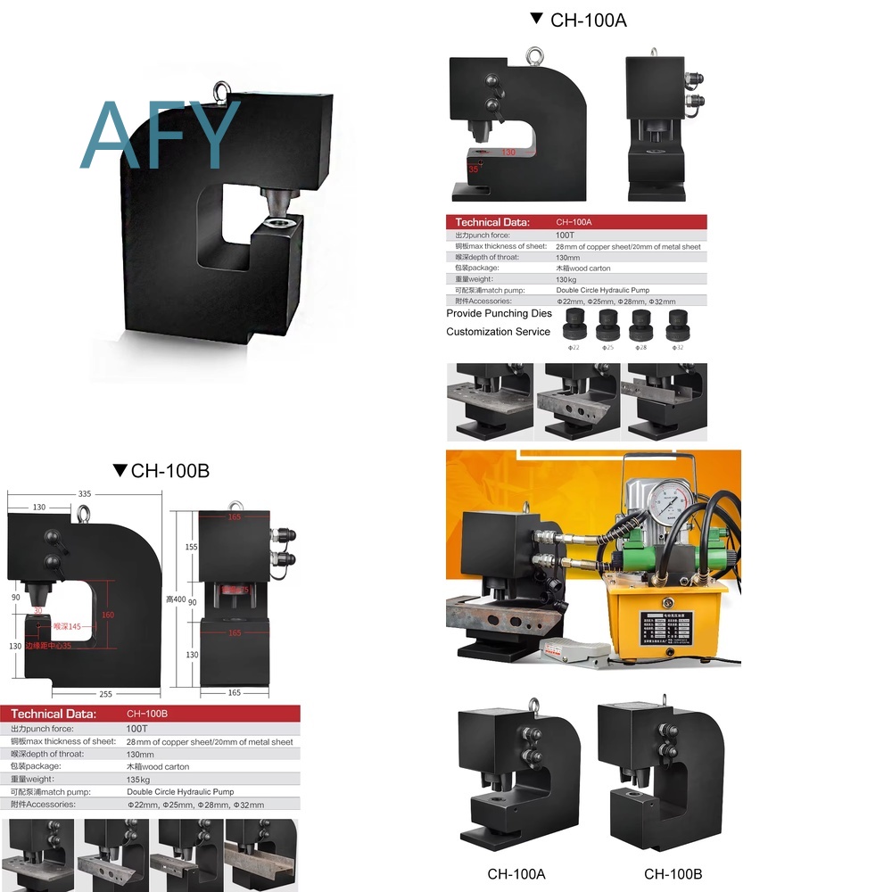 Hydraulic Busbar Punch Machine - CH-100B for Hydraulic Split Bus Punching