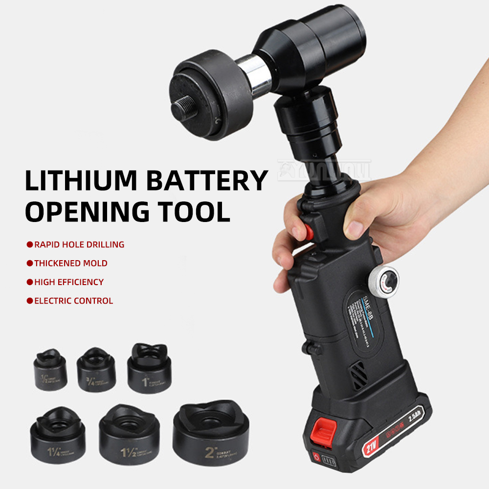 Hydraulic Knockout Punch Set - Hydraulic Hole Opener with Straight Handle