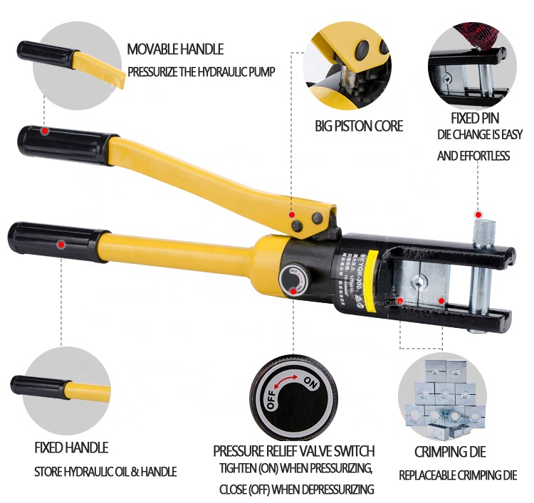 YQK-300 Industrial Grade Steel - огляд і ціна Hydraulic Crimping Tool 16-300Mm2