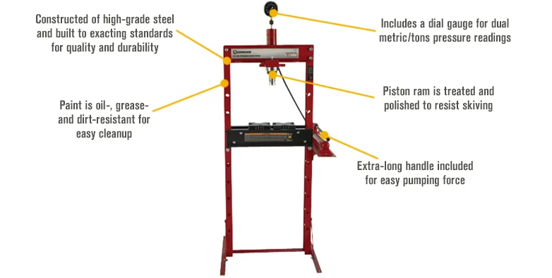 High Quality 20 Ton Hydraulic  - огляд і ціна Hydraulic Press 20 Ton Shop Press
