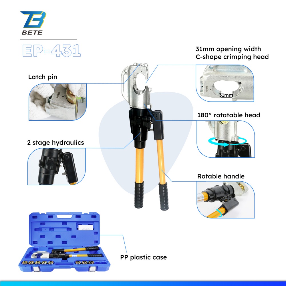 BETE EP-431 12 Ton Portable Hy - огляд і ціна Hydraulic Crimping Tool 400Mm2