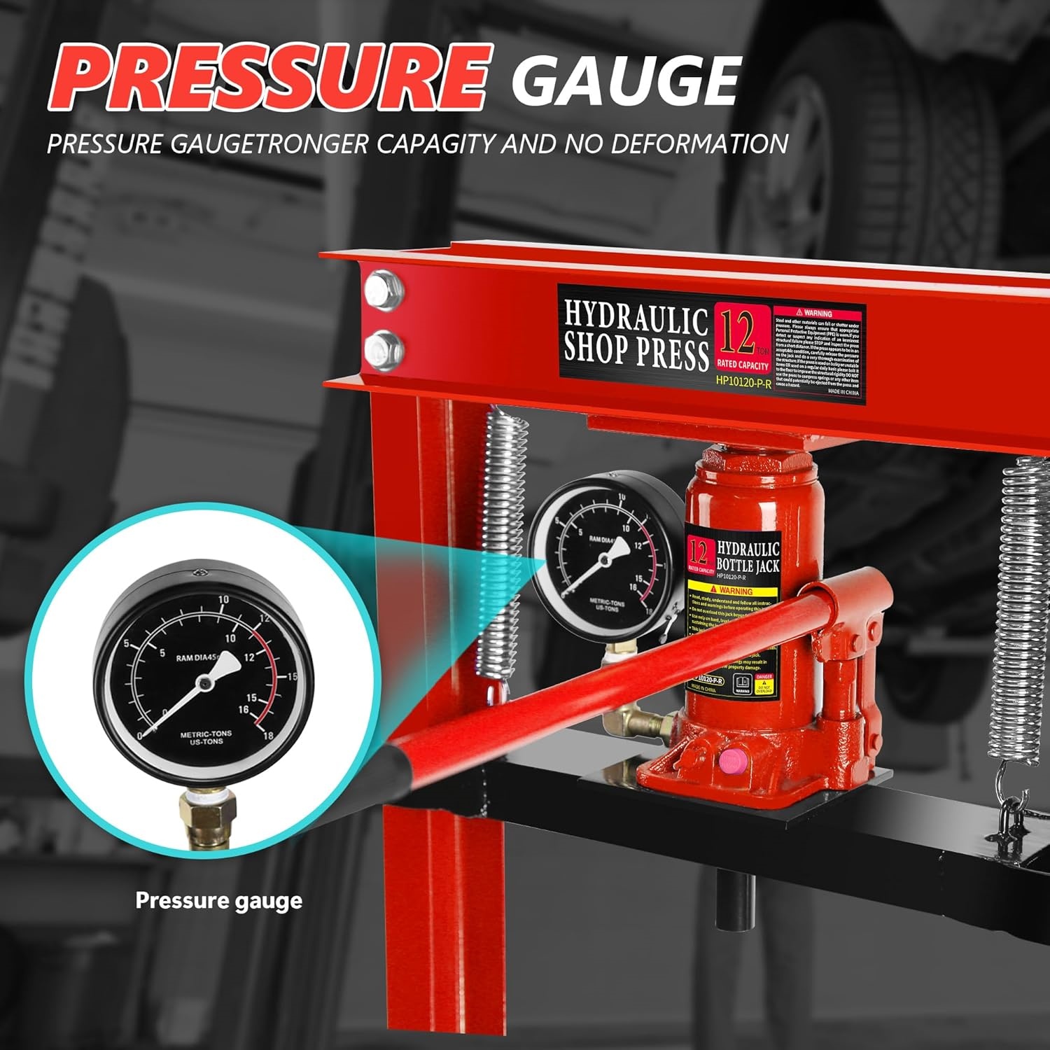 Shop Press 12 Ton Hydraulic H- - огляд і ціна Manual Hydraulic Press 12 Ton