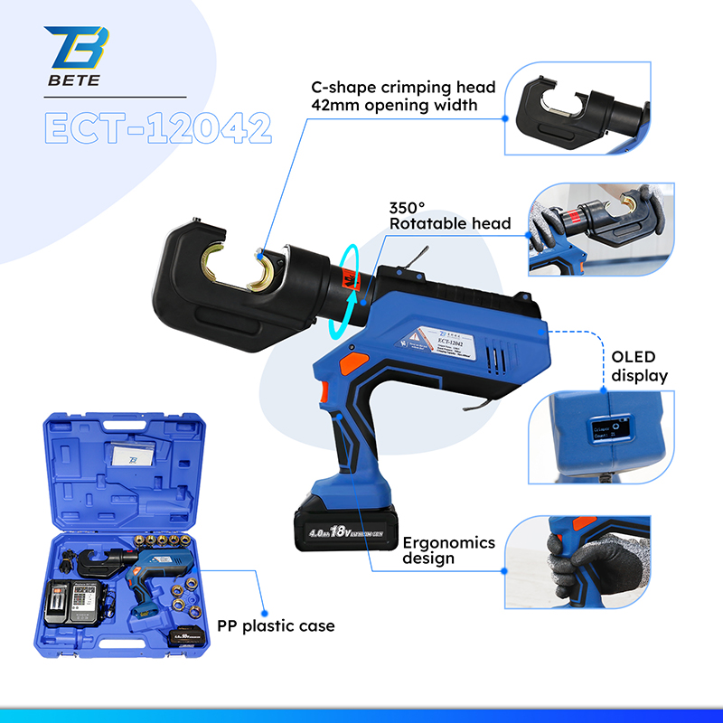 ECT-12042 700bar Battery Cu50- - огляд і ціна Hydraulic Crimping Tool 400Mm2