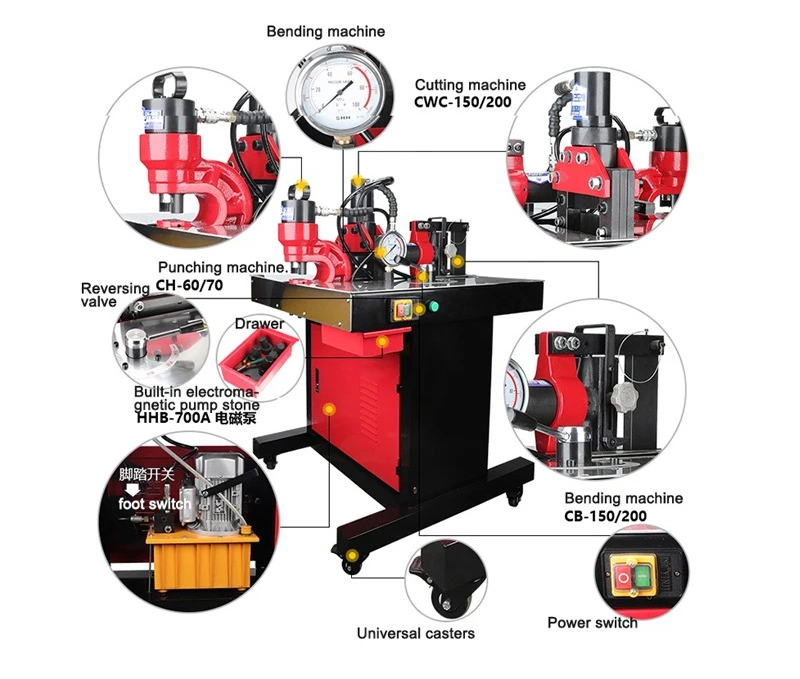 Cutter Combined Busbar Hydraul - огляд і ціна Hydraulic Busbar Punch Machine