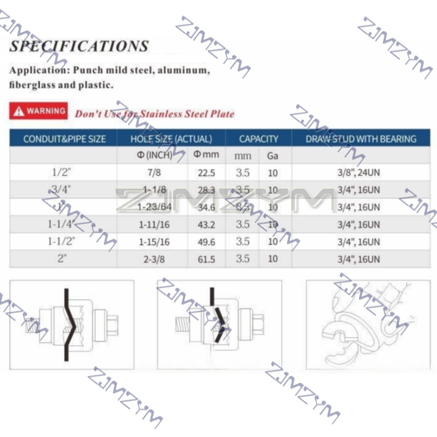 CC-60 Manual Knockout Punch Ki - огляд і ціна Hydraulic Knockout Punch Set