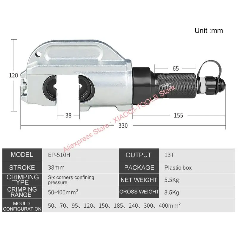 Hydraulic Crimping Head EP-510 - огляд і ціна Hydraulic Crimping Tool 400Mm2