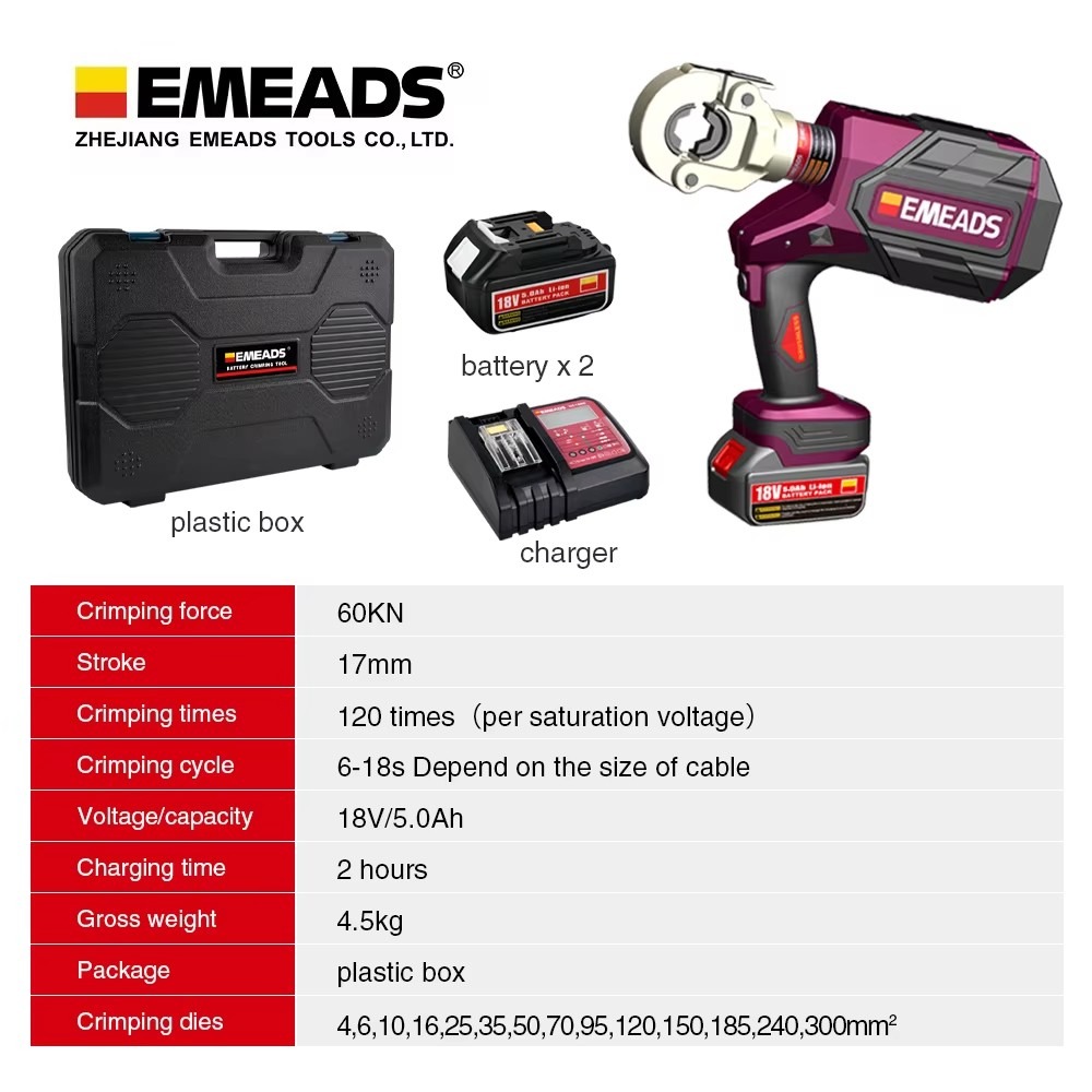16-300mm2 Electric Hydraulic C - огляд і ціна Hydraulic Crimping Tool 16-300Mm2