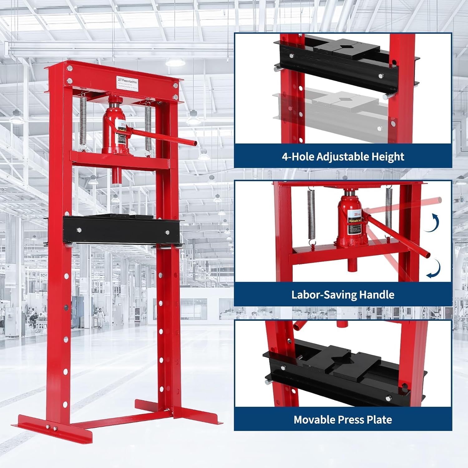 Tacleekii 20 Ton Heavy-Duty H- - огляд і ціна Hydraulic Press 20 Ton Shop Press