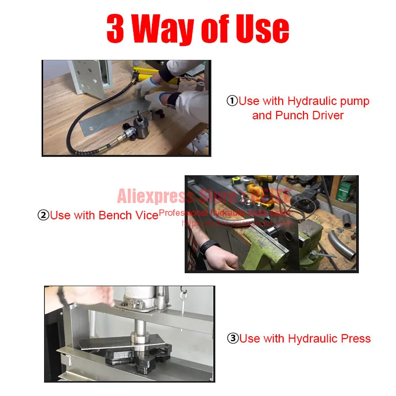 Upgrade 3 Piece Dimple Die Set - огляд і ціна Hydraulic Knockout Punch Set